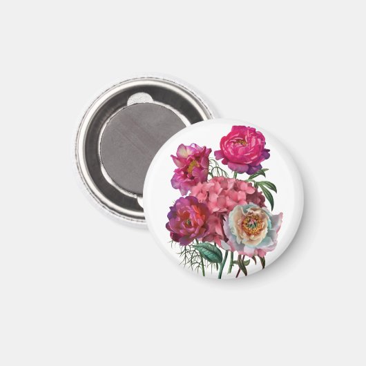 Romantischer Blumengarten Magnet (Vorderseite/Rückseite)