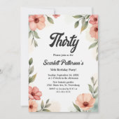 Romantischer Blumengarten Rustikaler Sommer 30. Ge Einladung (Vorderseite)