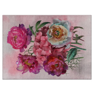 Romantischer Blumengarten Schneidebrett