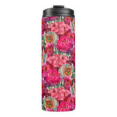 Romantischer Blumengarten Thermosbecher (Vorderseite)
