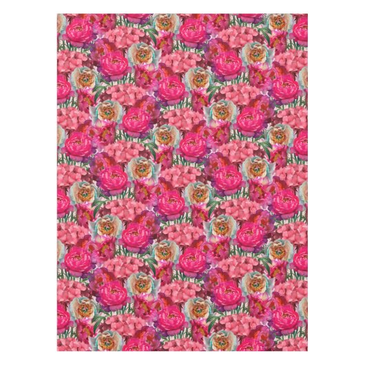 Romantischer Blumengarten Tischdecke (Vorderseite)