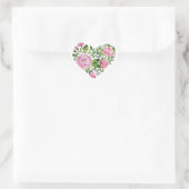 Romantischer Blumenheftsticker Herz-Aufkleber (Tasche)