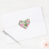 Romantischer Blumenheftsticker Herz-Aufkleber (Umschlag)