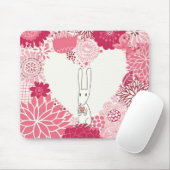 Romantischer Blumenhintergrund mit niedlichem Mousepad (Mit Mouse)