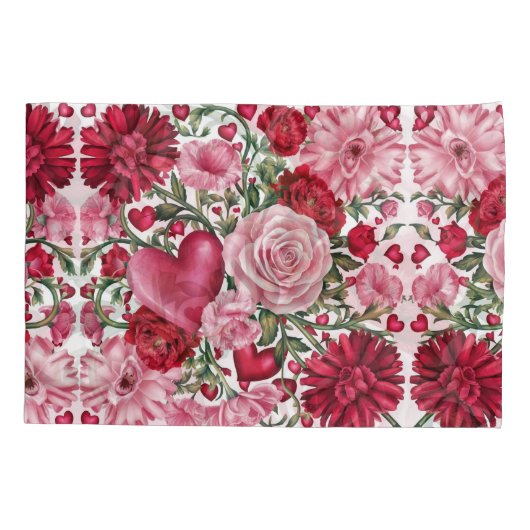 Romantischer Blumenkissen Kissenbezug (Rückseite)