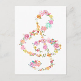 Romantischer Blumenklingelspalte Postkarte