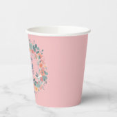 Romantischer Blumenkranz Pappbecher (Links)