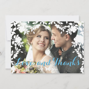 Romantischer Blumenrand   Danke für die Hochzeit