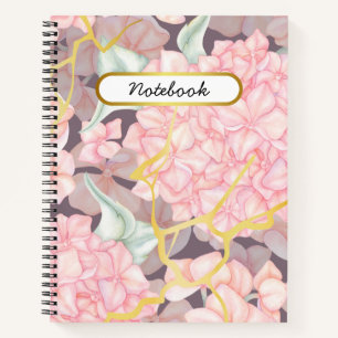 Romantischer Blumenrosa Notizblock