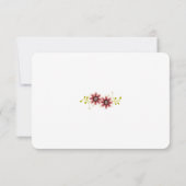 Romantischer Blumenstrauß Banner Hochzeitsempfang Einladung (Rückseite)