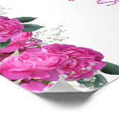 Romantischer Blumenstrauß Begrüßung Poster (Ecke)
