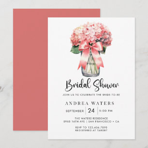 Romantischer Blumenstrauß Brausebad  Einladung