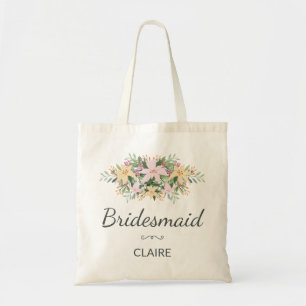 Romantischer Blumenstrauß Brautjungfer Tragetasche