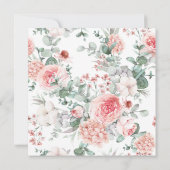 Romantischer Blumenstrauß Einladung (Rückseite)