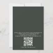 Romantischer Blumenstrauß Eleganter QR-Code Hochze Einladung (Rückseite)