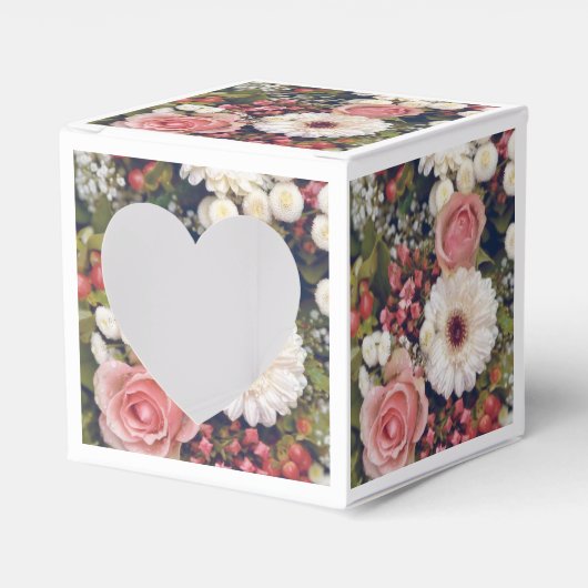 Romantischer Blumenstrauß Geschenkschachtel (Vorderseite)