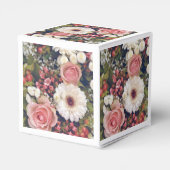 Romantischer Blumenstrauß Geschenkschachtel (Rückseite)
