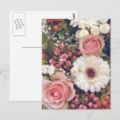 Romantischer Blumenstrauß Postkarte (Vorne/Hinten)