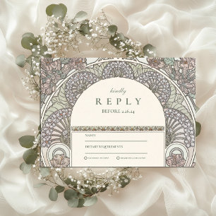 Romantischer Blumenstrauß Save the Date Hochzeit RSVP Karte