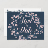Romantischer Blumenstrauß Save the Date Postkarten (Vorne/Hinten)