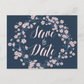 Romantischer Blumenstrauß Save the Date Postkarten (Vorderseite)