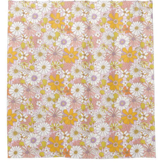 Romantischer Blumentraum Duschvorhang (Vorderseite)