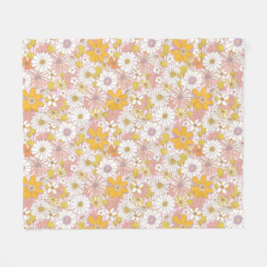 Romantischer Blumentraum Fleecedecke (Vorderseite (Horizontal))