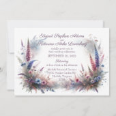 Romantischer Blumenwaldpfad Einladung zur Hochzeit (Rückseite)