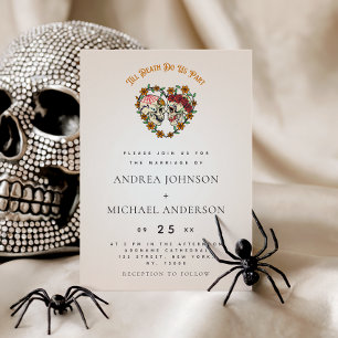 Romantischer Blumenzucker Skull Dia de Los Muertos Einladung