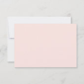 Romantischer Blush Blomfloral Wedding RSVP Karte (Rückseite)