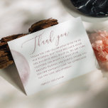 Romantischer Blush Moon | Script Celestial Wedding Dankeskarte<br><div class="desc">Dankeschön auf eine Art, die sich weich, seelenvoll und schön in Einklang mit der Ästhetik Ihrer Hochzeit anfühlt. Dieser romantische Blütenmond mit Dankeschön-Karte zeichnet sich durch eine zarte Aquarellfarbe, Vollmond und anmutige Schrift aus, die den stillen Zauber Ihres Festes einfangen soll. Die dezenten rosa Farbtöne, gepaart mit einer sauberen, minimalistischen...</div>