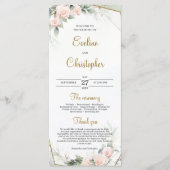 Romantischer Blush Pink Greenerenerage Foliage Gol Programm (Vorderseite)