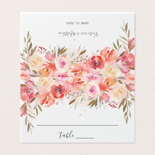 Romantischer Blütenblütentisch (Außenseite Aufgefaltet)