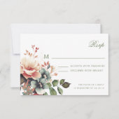 Romantischer Boho Herbst Herbstwochenende RSVP Karte (Vorderseite)