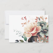 Romantischer Boho Herbst Herbstwochenende RSVP Karte (Rückseite)