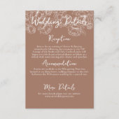 Romantischer Boho Mocha Mousse Blumenzettel Begleitkarte (Vorderseite)