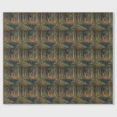 Romantischer bohoner, rustikaler Hirsch Geschenkpapier (Flach)