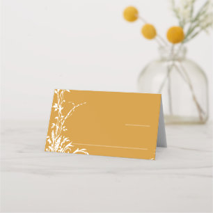 Romantischer botanischer Garten Amber-Hochzeit Platzkarte