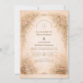 Romantischer Botanischer Wildblumengarten-Hochzeit Einladung (Vorderseite)