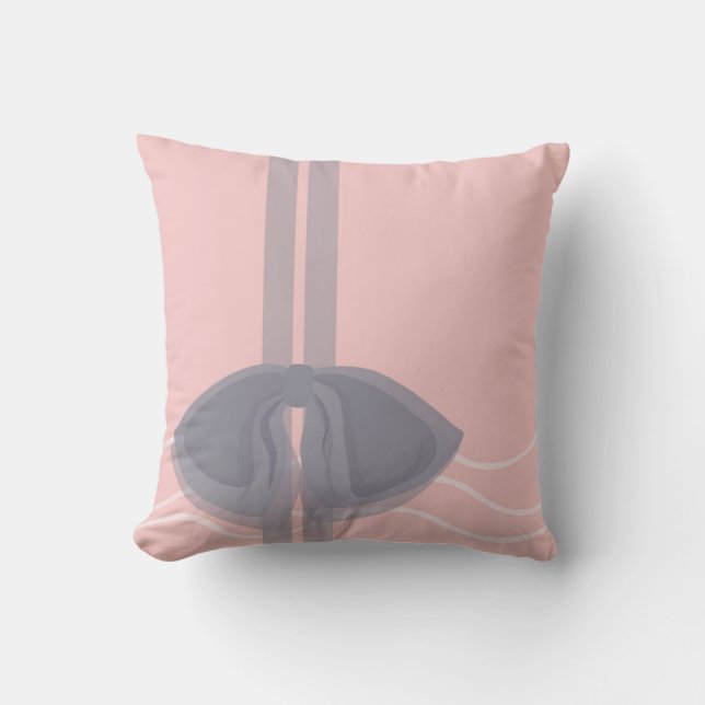 Romantischer Bow Pillow Kissen (Vorderseite)