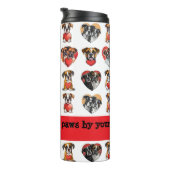 Romantischer Boxerhund und Wasserfarben des Herzen Thermosbecher (Nach rechts gedreht)