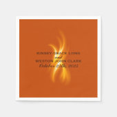 Romantischer Brennflammcocktail Serviette (Vorderseite)