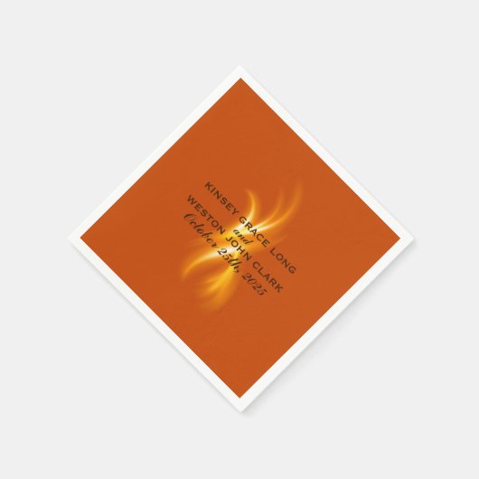 Romantischer Brennflammcocktail Serviette (Ecke)