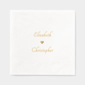 Romantischer Bride Groom Wedding Party Cocktail Go Servietten Mit Folie (Vorderseite)