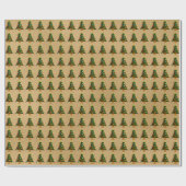 Romantischer Bronzeblitz Weihnachtsbaum Geschenkpapier (Flach)