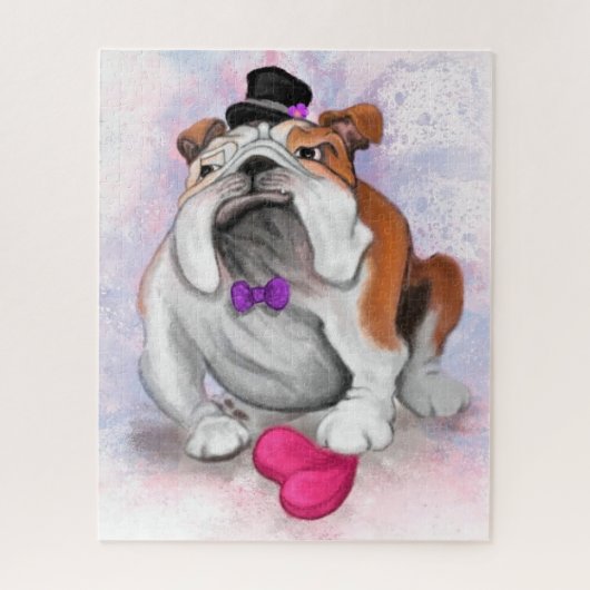 Romantischer Bulldog Jigsaw Puzzle - Funny - Funny (Vertikal)