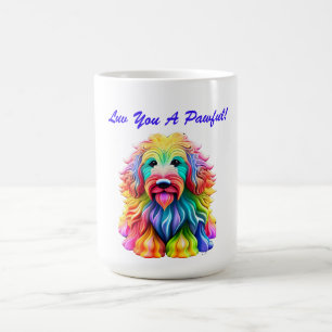 Romantischer Bunter Hunde Liebhaber Kaffeetasse