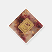 Romantischer Burgund Blush Gold Boho 30. Geburtsta Serviette (Ecke)