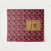 Romantischer Burgund Blush Gold Boho 30. Geburtsta Wandteppich (Vorderseite (Horizontal))