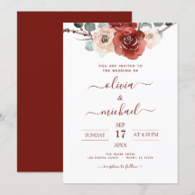 Romantischer Burgund Eukalyptus Wedding Fall